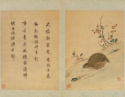 图片[1]-Han Ximeng’s Song and Yuan Dynasty Monuments Collection – The Painting of Quails-China Archive